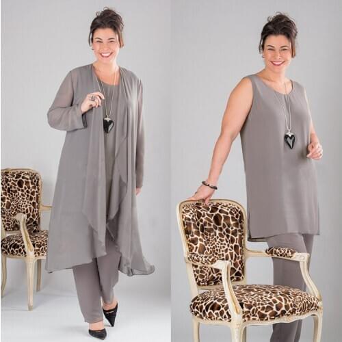 2019 Three-piece cheap long Mother of the Bride Dresses mother of the bride pant suit vestidos de novia madrinha