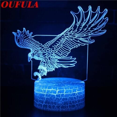 Night LED Lights Novelty 3D lamp Cute Toy Gift 7 Color Abstract Artist Graphics Cartoon Atmosphere Lamp For Children Kids Room