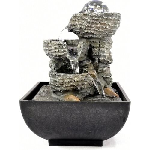 New Home Decoration Indoor Relaxation Desktop Fountain Waterfall Zen Meditation Indoor Waterfall Feature with Automatic Pump