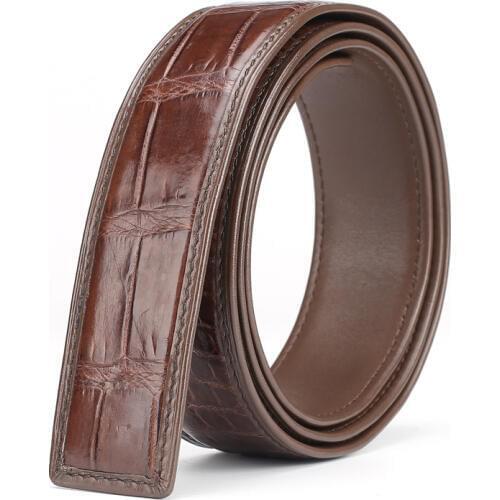 2020 new fashion 3.4cm belt high quality for men women genuine Crocodile leather strap luxury crocodilian free shipping