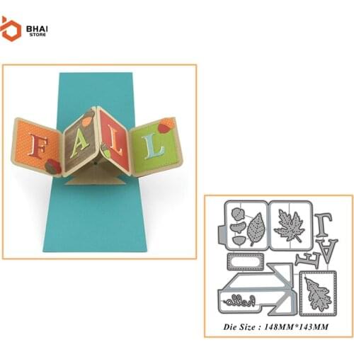 Fall Trap Card Metal Die Cutting For DIY Scrapbooking Photo Album Decorative Stencils Embossing Paper Cards Crafts 2021 New