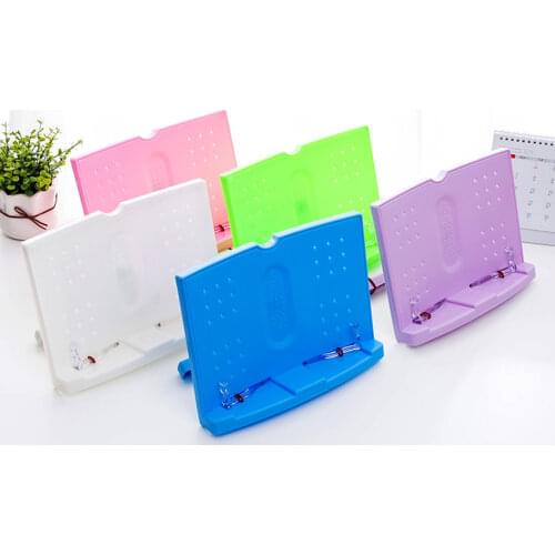 Plastic Foldable Reading Bookends Portable Adjustable Angle Tilt Support Rack Kids Eyes Protection Book Magazine Stand Hand-free