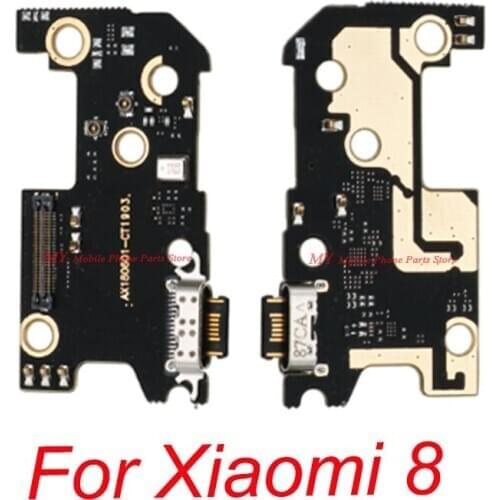 USB Charging Port Board Dock Flex Cable For Xiaomi Mi 8 Mi8 Xiaomi8 Charger Port Dock Connector Board Flex Cable Repair Parts