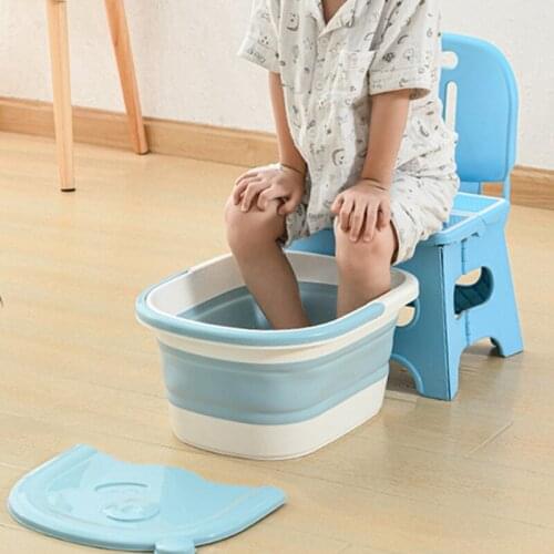 Portable Folding Water Container Foldable Bucket Foot Bath Bucket Bathroom Foot Wash Basin Laundry Buckets