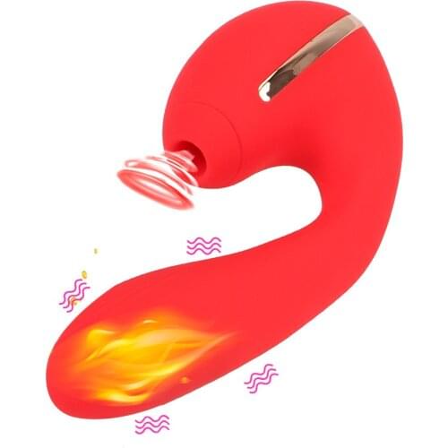 Sexy Hook Red Sucking Vibrators For Women Clitoris Sucker Vaginal Machine Heated Dildos Anal Plug Sex Toys Masturbator Erotic