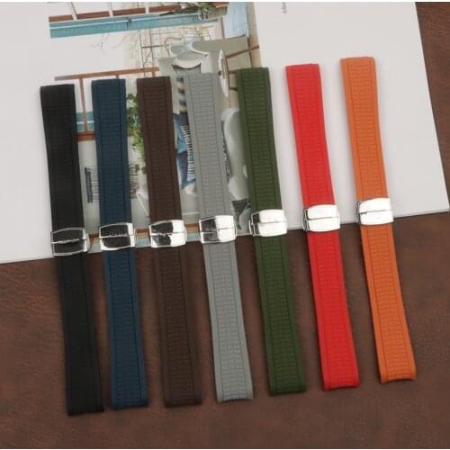 Silicone Rubber Watchband 21mm for Patek strap for Aquanaut Philippe series 5164a 5167a Watch band Spring bar