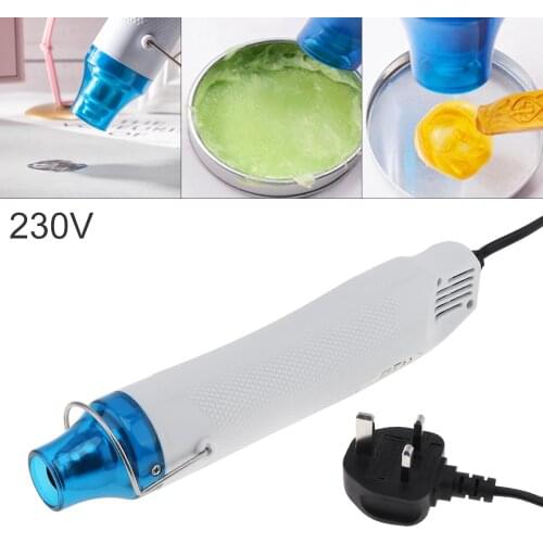 Heat Gun 300W 230V Handheld Heat Gun Multifunction Mini DIY Rapid Warming Hot-Air Blower with Supporting Seat