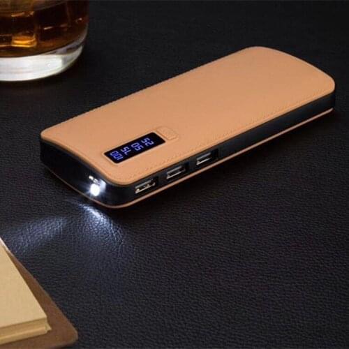 Powerbank 30000mah External Battery Charger Portable Power Bank xiaomi samsung Powerbank Triple USB Digital Display Flashlight