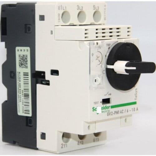 Electric GV2PM14C 6-10A motor thermal magnetic circuit breaker knob 3P protection switch adjustment current range