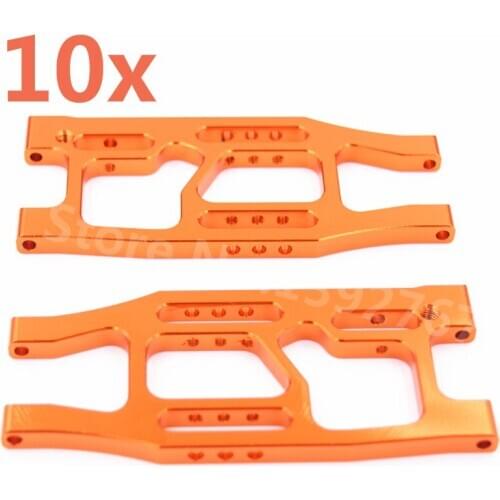 10Pcs RC Car HPI Aluminum CNC Rear Lower Suspension Arm(Al.) For 1/10 Scale Models R/C BULLET3.0 Remote Control Car