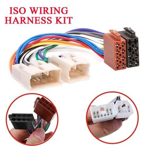 12V ISO Car Radio Wiring Harness Adapter Plug Cable Car audio Car radio conversion line (150mm)