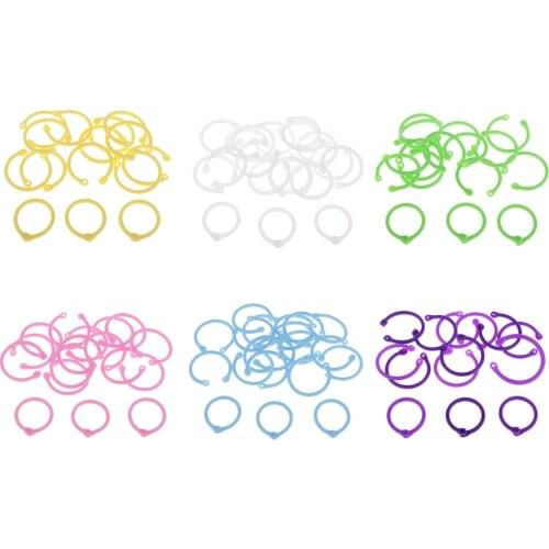 16 Pieces Openable Book Rings Circles Loose Leaf Binding Rings For DIY Crafts,Office Home Stationery Accessory Snap Clip Rings