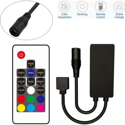 17Key Simple RGB LED Controller Mini RF Wireless Controller for LED Strip Light NEW