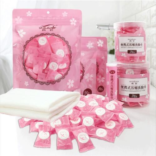 30/50/100Pcs Portable Travel Cotton Compressed Towel Expandable Mini Face Care Healthy Magic Towel For Outdoor Sports Tracvel