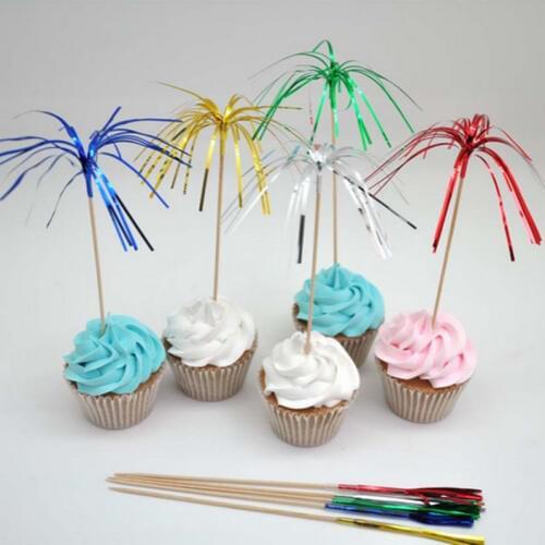 40pcs Color fireworks toothpick cocktail picks Fruit Toothpick dessert cake decorating tools wedding party supplies