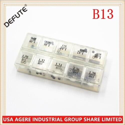 50 Pieces/Lot B13 Size: 1.20-1.96mm (0.02mm/level) Adjusting Shims B13 Common Rail Injector Adjustment Repair Shim Gasket