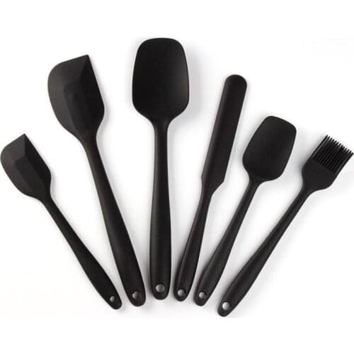 6Pcs Silicone Spatulas Set Heat Resistant Non-stick Baking Utensils Sets for Cooking Baking Mixing Kitchen Supply WXV Sale