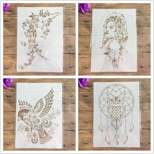 A4 29 * 21cm DIY Stencils Wall Painting Scrapbook Coloring Embossing Album Decorative Paper Card Template,wall cake stencil