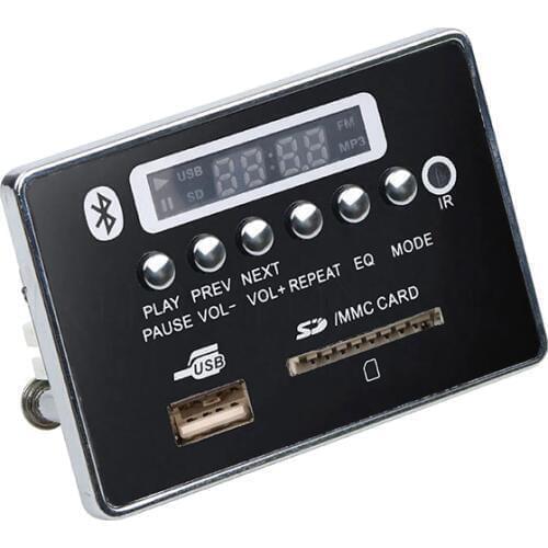 Kebidu Car USB MP3 Player Integrated Bluetooth Hands-free MP3 Decoder Board Module with Remote Control USB For Aux Radio