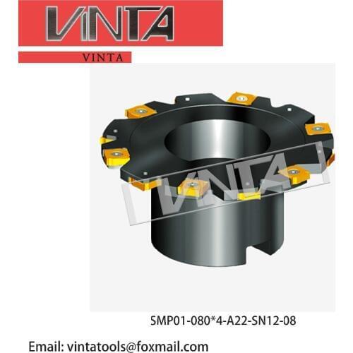 Free shipping cnc milling tool SMP01-080*4-A22-SN12-08 indexable face and side milling tools for insert YBG302 XSEQ1202