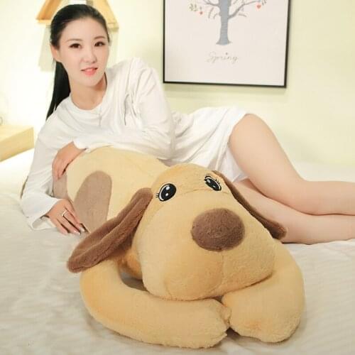 Big Kawaii Dog Plush Toy Pillow Stuffed Soft Animal Cushion for Children Girls Sleeping Doll