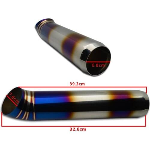 Crazy2021 Fit For /color Drum Universal Exhaust Pipe / Modified Stainless Steel Tail Throat