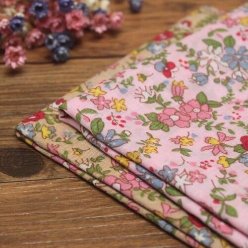 CURCYA Brown Pink Pastoral Florets Romantic Vintage Handkerchiefs 18x18" Large 100% Pure Cotton Women Ladies Handkerchief