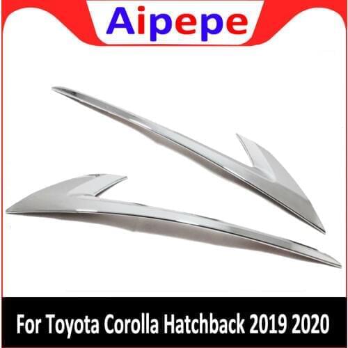 For Toyota Corolla Hatchback 2019 2020 ABS Chrome Rear Taillights Lamp Decoration Eyelid Cover Trim 2pcs Car Styling