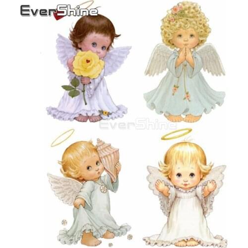 EverShine Angel Diamond Painting Full Square Rhinestones Cartoon Diamond Art Bead Embroidery Cross Stitch Wall Decor Handwork