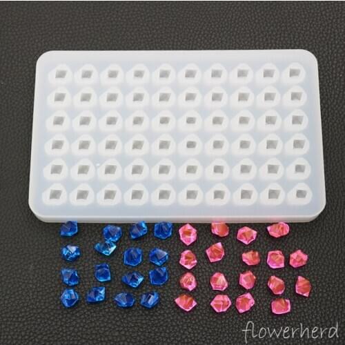 DIY Simulated Crystal Epoxy Craft Mold Crystal Druse 60 Even Ice Cube Silicone Mold Mobile Phone Shell Decoration Fondant Moulds