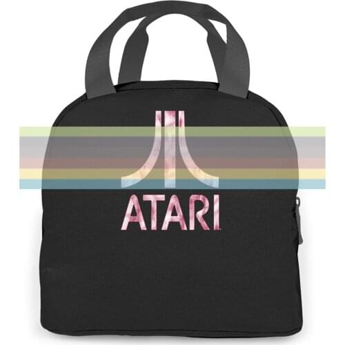 Hombre Atari Logo Camiseta roja S~3 Big women men Portable insulated lunch bag adult