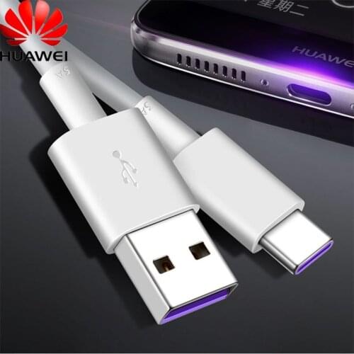 Huawei USB 5A Type C Kabel P30 P20 Pro lite Mate20 10 Pro P10 Plus lite USB 3.1 Type- C Originele Supercharge Super Lader Kabel