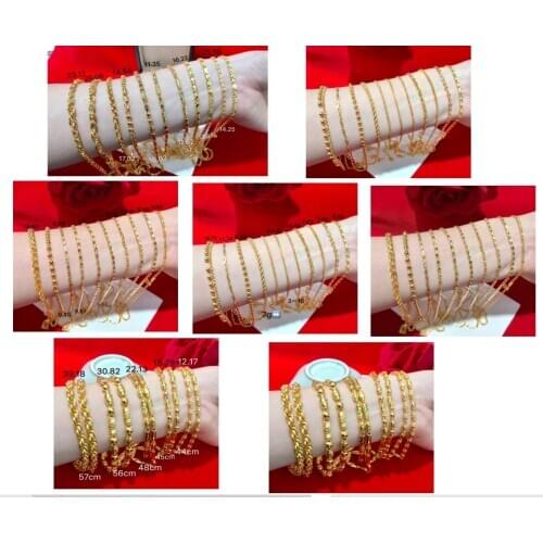 HX 24K Pure Gold Necklace Real AU 999 Solid Gold Chain Brightly Simple Upscale Trendy Classic Fine Jewelry Hot Sell New 2020