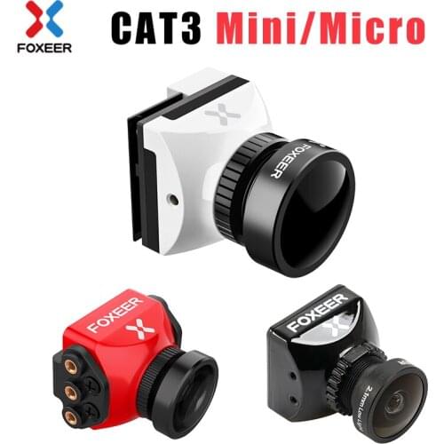 Foxeer Mini Cat / Micro Cat 3 FPV Camera 1200TVL Starlight 0.00001Lux Low Latency Low Noise For RC FPV Racing Drone