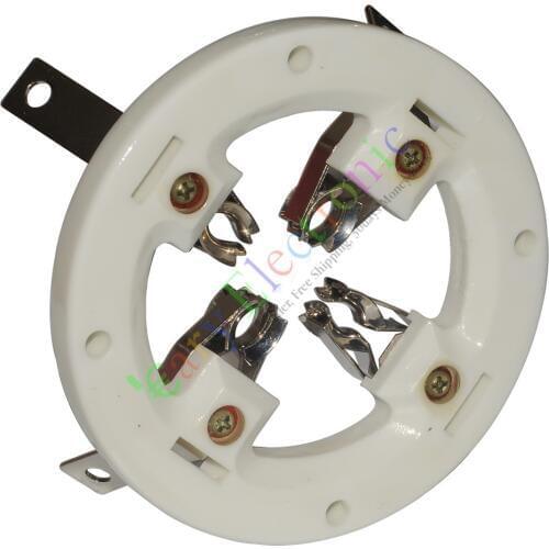 Wholesale and retail 1pc 4Pin Ceramic vacuum Tube sockets valve for 7092 6T51 audio amp HIFI parts free shipping