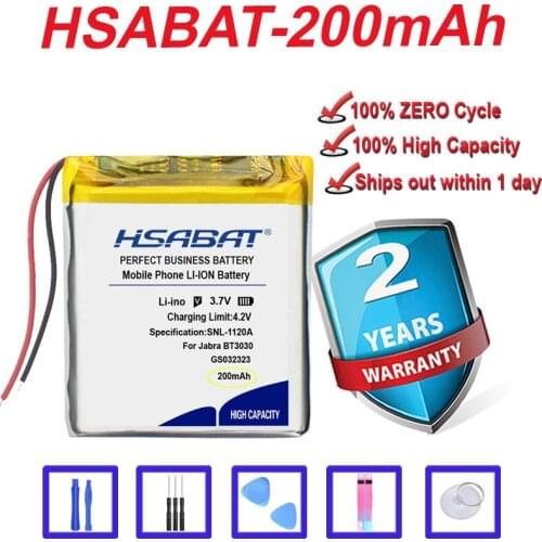 Top Brand 100% New 200mAh AHB392128 Battery for Jabra BT3030 Street2 Bluetooth headset Log itech Wireless Headset in stock