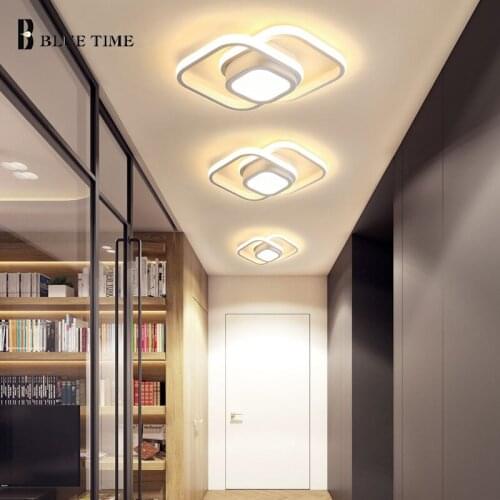 Black&White Modern Led Chandelier Luminaires Indoor Ceiling Chandelier For Living room Bedroom Kitchen Corridor Light Aluminum