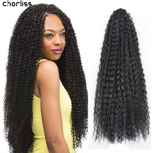Marly Hair Synthetic Afro Yaki Kinky Curly Crochet Braiding Hair For Black Woman 20Inch Long Ombre Braiding Hair