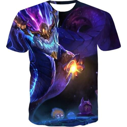 Mens League of legends Graphic Shirt Dragon 3D Print US Size T Shirt Novelty Tee Casual Top Unisex Clothing