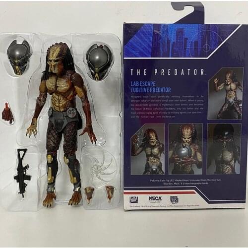 NECA Lab Escape Fugitive Predator Action Figure Model Toy With Light-Up LED 22cm