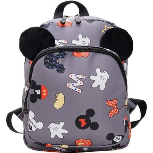 Disney minnie New Kindergarten Backpack Childrens Bag Baby Boy Girl Cartoon school bag 2-6 Shoulder Bag