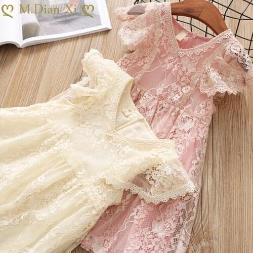 Summer New Girls Dress Clothing Princess Dress Lace Carved Baby Girls Kids Dresses for Girls Party Christmas Clothes