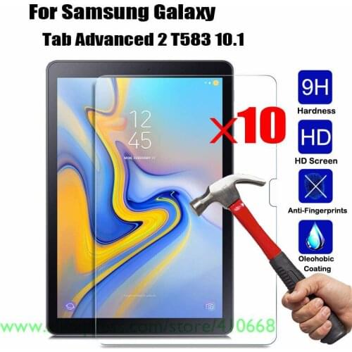 10 X Tempered Glass film For Samsung Galaxy Tab Advanced 2 T583 Screen Protector Scratch-Proof Tablet Film On SM-T583 10.1 inch