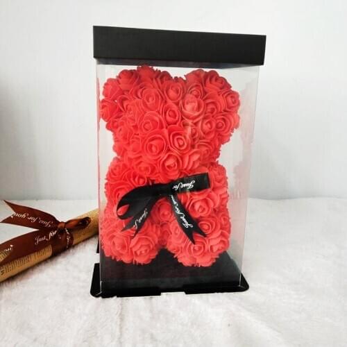 Valentines Day PE Rose Heart-shaped Rose Bear Holiday Birthday Gift Creative Gift Home Furnishing Souvenir