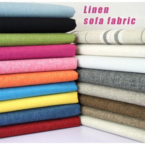 Coated Linen Fabric Sofa Cushion Fabirc DIY Craft Sewing Cloth Outdoor Linen Blend Fabric Upholstery 58" wide -Per yard