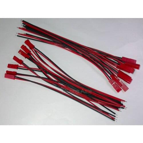 10pcs) battery power wires male + female connector for CCTV camera FPV Drone RC Quadcopter Photography (about 15cm length)