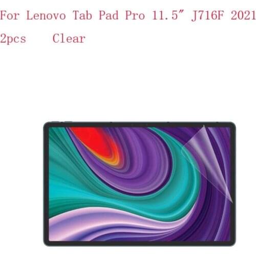 Clear HD Screen Protector Film For Lenovo Tab Pad Pro 11.5" J716F 2021 protective,2pcs in 1 package