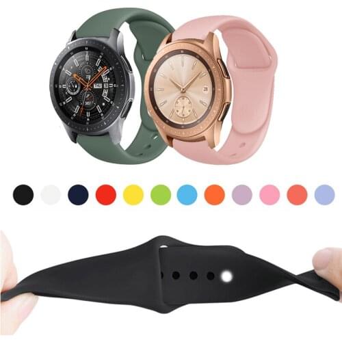 20mm 22mm Soft Silicone Watch Strap Band For Samsung Galaxy Watch 42mm 46mm Replacement Sport Bracelet