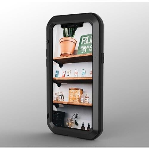 LOVEMEI Luxury Dirt-resistant Anti-knock Metal Aluminum Cases Cover with Gorilla Glass for iPhone 12 6.1" Heavy Duty Protection