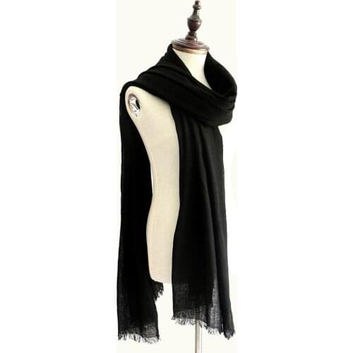 Luxury 60S 100% Wool Shawl brand Plain Scarf Thin And Soft Cashmere scarves women&Men Winter Warm shawls Scarves